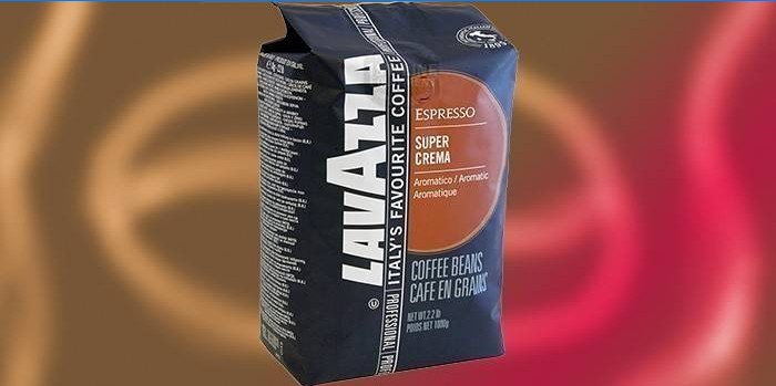 Ambalaj Lavazza Super Crema kahve çekirdekleri