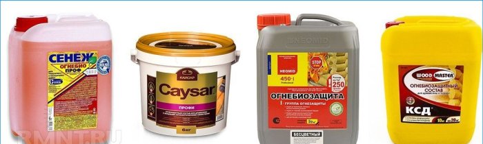 Çeşitli markaların yangından korunması: Senezh, Caysar, Neomid ve WoodMaster