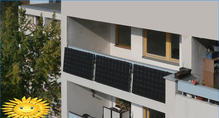 Balkon ve sundurmada güneş panelleri
