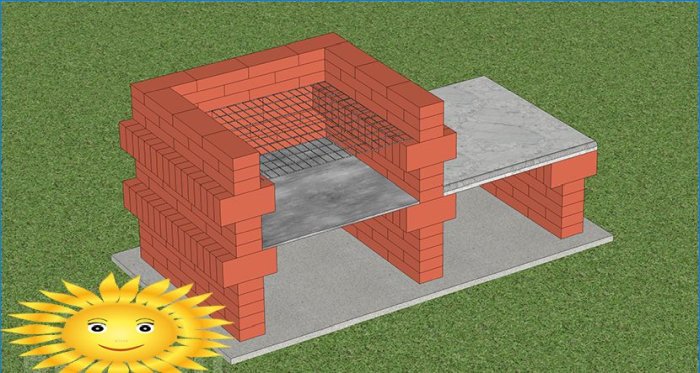 Kendi elinizle bir yazlık konut için tuğla mangal nasıl yapılır