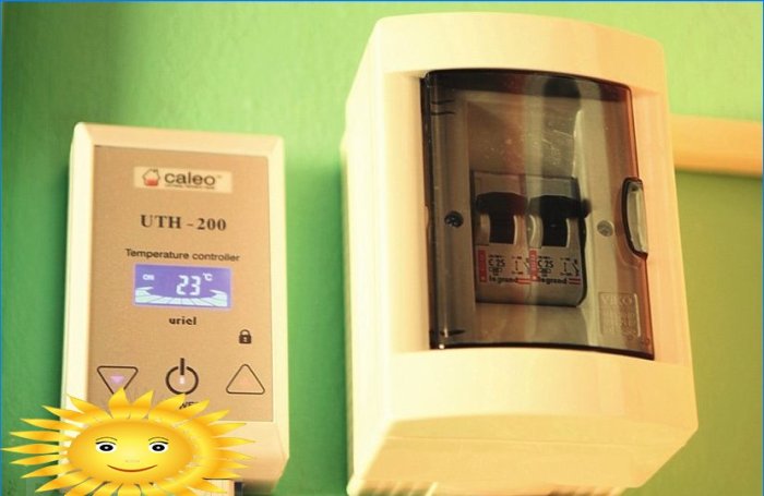 Kızılötesi yerden ısıtma termostatı