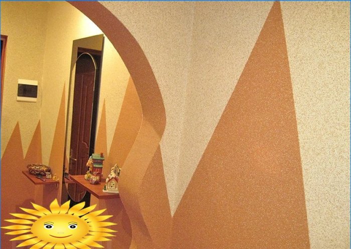 Mermer sıva: dekoratif yongalarla duvar dekorasyonu